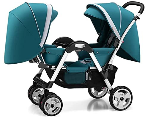 Passeggino gemellare for carrozzina, passeggino doppio for neonati, passeggino gemellare Twins-Cozy Passeggino gemellare compatto, passeggino ombrello tandem for ragazzi, passeggino tandem doppio (Co