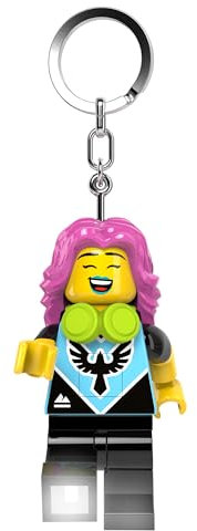LEGO Minifigures Grande 3 Pollici Alta Figura Portachiavi Luce - E-Sports Girl (KE229H), bianco
