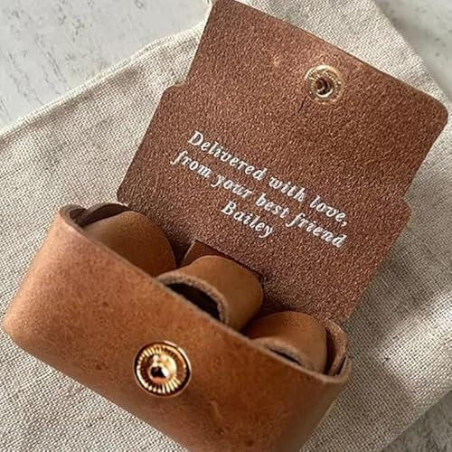 Personalisierte Vorschlag Verlobungsring Tasche Für Hund, Benutzerdefinierte Anfängliche Hochzeit Ring Kissen Box, Hundehalsband Hochzeit Ring Beutel, Verlobung, Hochzeitsring Lagerung Feld(Brown)