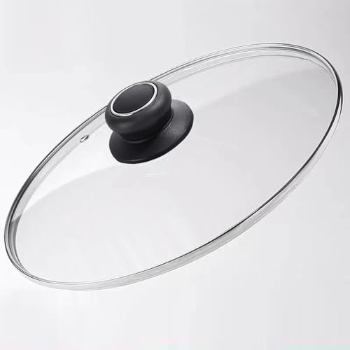 12 Inch Pan Lid - Glass Lids For Lodge 12 Cast Iron Skillet, Frying Pan, Wok, Pot Fry Pan And Dutch Ovens - Designed With Steam Vent Hole