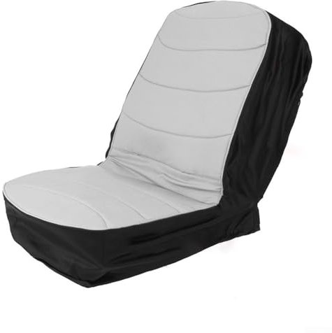 Besttoolifes Funda impermeable para asiento de tractor y cortacésped con bolsillos traseros para cortacésped, vehículos agrícolas pesados, carretillas elevadoras y tractores (gris)
