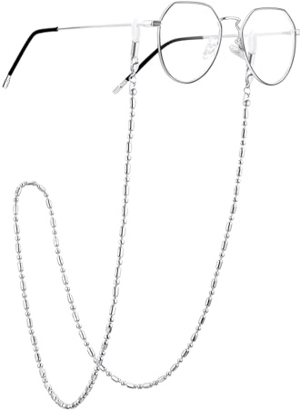 ChainsPro Brillenkette Edelstahl Damen Herren Brillenbänder Einstellbarer 1.2/1.8/3.5mm Breit Spaghettikette Maskenkette Zubehör für Sonnenbrillen