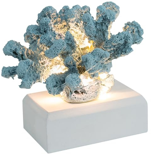 Lampada di corallo Resina decorazione coralline di corallo realistico scrivania della luce della notte di corallo ornamenti per sculture per sculture di corallo lampada da scrivania decorazione