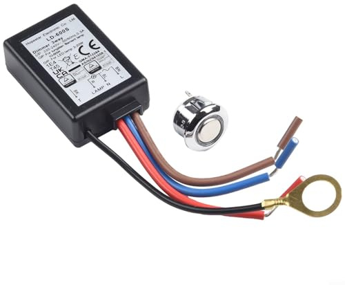 zeroupshop 3-Wege-Finger-Touch-Dimmschalter, EU LD600S 220 V, LED-Lichtsteuermodul Hochspannungsinduktion 25-150 W Leistung