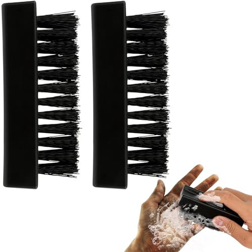 Nail Brush 2 PCS Nail Brushes for Cleaning Nails Durable Nail Brush for Men Firm Stiff Scrub Bristles Hand Scrubbing Brush Easy Cleaning Nail Dust Brush Nail Scrubber Brushes for Men Women Mechanics