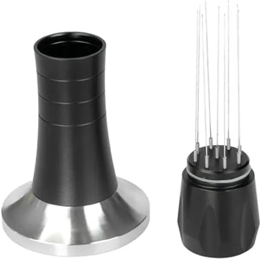 Trevuza 51mm 2-in-1 Coffee Tamper & Stirrer – Stainless Steel WDT Tool & Espresso Distributor – Ergonomic Handle for Barista-Quality Coffee – Compatible with 51mm Portafilters & Espresso Machines