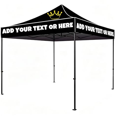 Personalisierter Pop Up Pavillon mit Logo, strapazierfähiges, wasserfestes Pop-up-Zelt für den Außenbereich mit personalisiertem Druck für Messen, Bauernmärkte, Veranstaltungsstände im Freien