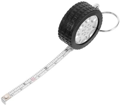 OSALADI cinta métrica llavero Keychain para medir herramientas llavero cinta métrica Keychain de cinta adhesiva de costura Keychain de cinta de medición de bricolaje el plastico Silver