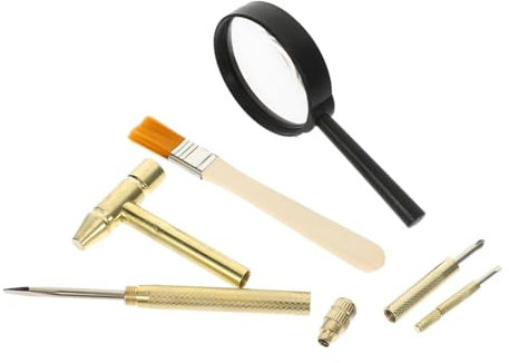 INOOMP 1 Satz Archaeologisches Ausgrabungsset Teiliges Werkzeugset mit Hammer Meißel und Pinsel für Kreatives Feinmotorik für Jungen