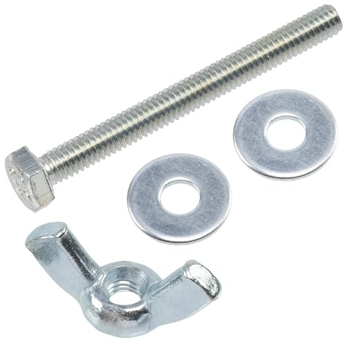 AERZETIX - Kit ensemble de 25 écrous papillons à oreilles M4 + 50 rondelles plates larges pour vis M4 + 25 boulons M4x40 mm à tête hexagonale - en acier