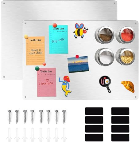 A3 Stainless Steel Magnetic Board Wall & Fridge Memo Bulletin Board
