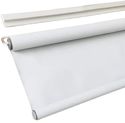 Full Blackout Roller Curtain Retractable Sunshade Blinds Spring Loaded Automatic Lift Indoor Privacy Shades 100cm x 150cm (39.4in x 59in) Complete Light Blocking Solution