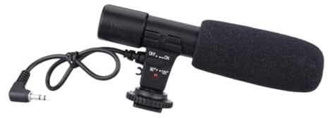 Operitacx Interview Mikrofon für DSLR Kamera Camcorder und Smartphone Externes Stereo Mikrofon für Audioaufnahme Filmmaking Vlogging mit Ultraweiter Empfangsreichweite und