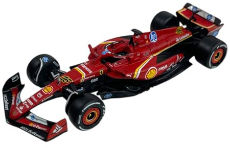 Bburago – F1 Ferrari SF-24 Monza GP 2024#16 Charles Leclerc, Modellauto 1:43, Nachbau des Siegers beim Italien-GP mit Sonderlackierung Monza, Ferrari-Lizenz, empfohlen ab 36+ Monaten