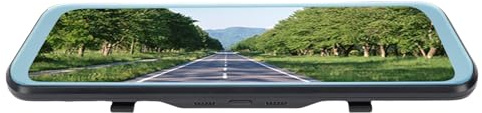 ANGGREK Cámara de Tablero con Espejo de 9,66 Pulgadas, Cámara de Respaldo de Visión Delantera y Trasera de Doble Lente 1080P con Detección de Movimiento de Grabación en Bucle, para