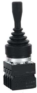 AUBEST Industrial Joystick, 30mm Monolever Rocker Cross Switch, Joystick Switch Momentary 2/4 Positions 2NO 4NO Self-reset Self-locking C Series(C-3402)