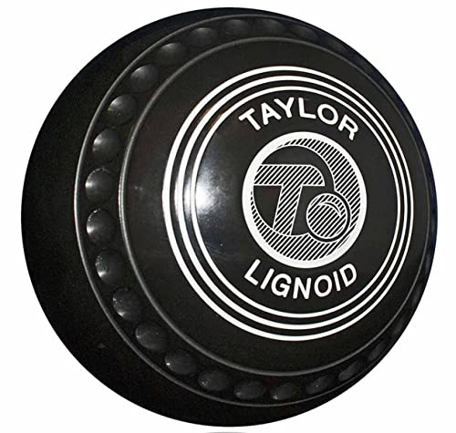 Taylor Lignoid Progrip Heavy Black Outdoor Grass Lawn Short Mat Bowls - Set of 4