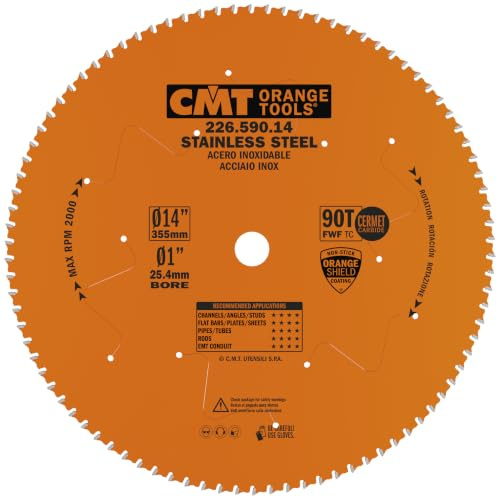 CMT 226.590.14 – Sierra circular para acero inoxidable HW 355 x 2,2/1,8 x 25,4 Z90 fwf