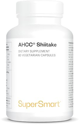 Shiitake (AHCC) - Stärkt das Immunsystem - Shiitake Mycelium Extrakt (Lentinus edodes) - Glutenfrei - Vegan - GVO-frei - Supersmart | Shiitake Mycelium Extrakt (Lentinus edodes) - GVO-frei