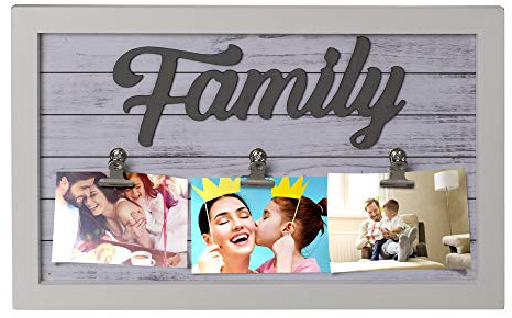 Monsterzeug Memoboard Family, Deko Holzrahmen für Fotos und Notizen, Vintage Deko Rahmen, Familien Pinnwand, Wohndekoration