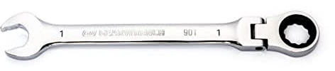 GearWrench Llave combinada de trinquete de cabeza flexible de 1 pulgada de 4 grados con arco oscilante de 12 puntos - 86753