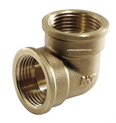 Suinga Raccordo a gomito femmina 1'' in ottone per impianti idraulici | Connessioni durevoli e resistenti | Disponibile in diverse misure, d'oro