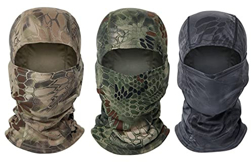 WarmHeartting Sturmhauben Jagd Balaclava Gesichtsmaske, Winddicht Camouflage Balaclava Taktische Kapuze Headwear, Mesh Helme Liner für Erwachsene Frauen und Männer