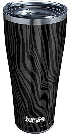 Tervis Dreifachwandiger Midnight Tiger Isolierbecher hält Getränke kalt und heiß, 850 ml, Edelstahl