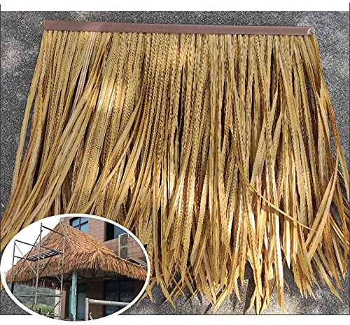 Artificial Thatch Tile, Plastic Thatch Roof Decorative Artificial Straw Farmhouse Fake Straw Thatch Wooden House Pavilion Decorative Weather Resistance Anti-rot ( Color : B-6pcs , Size : 50x50cm )