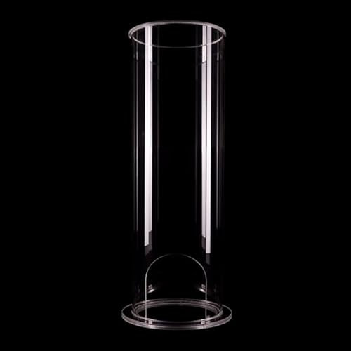 Wasserkunst Fischsäule 50 cm x 20 cm Durchmesser | Fischturm hergestellt aus Plexiglas| Fischfahrstuhl für Fische | 3 mm Wandstärke aus transparentem Acrylglas für Goldfische für Ihren Teich