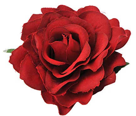 2 stücke Rose Blume Haarspange Frauen Haarschmuck Hair Pin Clips, Frauen Haarspange Simulation Rose Corsage Multifunktions Künstliche Rose Brosche Pin Tänzerin Tuch Handwerk (Wein rot 10 cm)