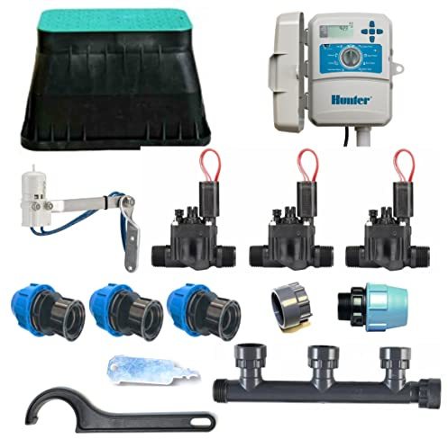 Kit irrigazione giardino Prato Erboso conponentistica Hunter a 3 stazioni