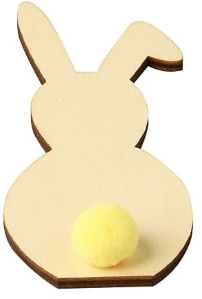 Happyyami Holz Hase Deko Osterhase Holz Ornament Für Schreibtisch Home Hase Dekor Umweltfreundliches Holzmaterial Details Diy Bastelprojekt