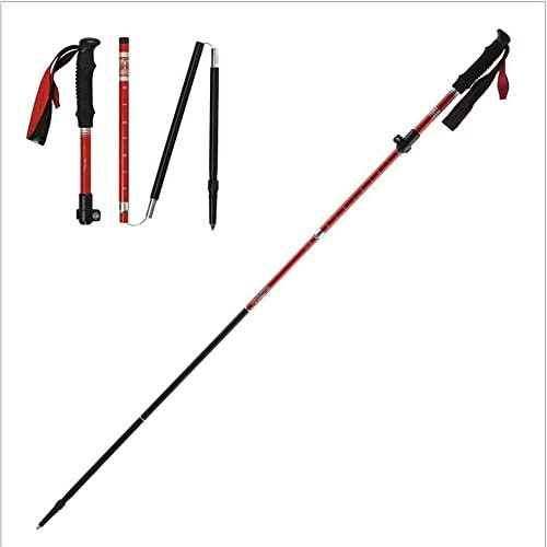 Doppelt beladene Trekkingstöcke 7075 Aluminiumlegierung Ultrakurz Ultraleichte Wanderstöcke Faltbarer Stock mit Schloss Teleskop-Reisestock Tragbar 115-135cm Elternteil It's so Kind of You
