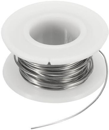 sourcing map Calibre 21 Nicrome 80 Cr20Ni80 Resistencia de Calefacción Alambre 13ft Alta Temperatura para Componentes Electrónicos Reparación
