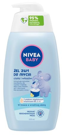 NIVEA BABY Körper- und Haarwaschgel 2in1, 500 ml mit Pumpe