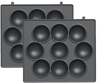 Mini-Waffelmaschine Elektrische Waffeleisen Für Belgische Waffeln Mit Abnehmbaren Platten Doppelseitige Gleichmäßige Erwärmung Mit Zeitsteuerung Für Unterschiedlich Geformte Waffeln(Small balls pan)