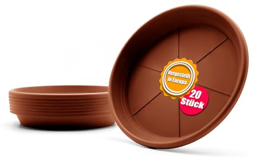 BigDean 20 Blumentopf Untersetzer Ø 29,5 cm in Terracotta – Topfuntersetzer | aus robustem Kunststoff & Made in Europe