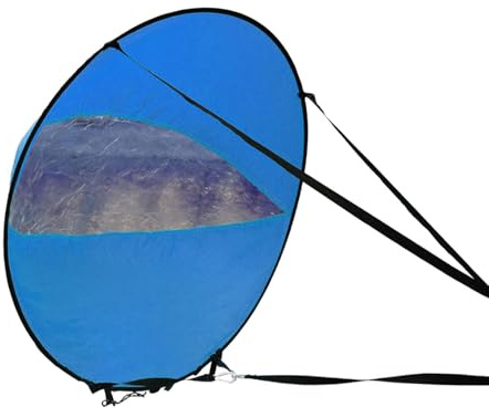 Aufquwk Voile de Planche à pagaie, Voile à Vent pour Kayak - Voiles de Planche à Voile, Paddle, Kayak avec fenêtre Transparente | Fournitures de Navigation polyvalentes, pagaie à Vent pour Kayak,