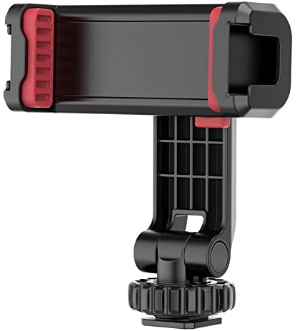 YUYTE Handyhalterung Stativ Handy Stativ Adapter Zubehör für Smartphone-Vlog-Selfie-Live-Streaming-Videoaufzeichnung, 360° und 180° drehbare handyhalter stativ mit Zwei Kaltschuhhalterungen