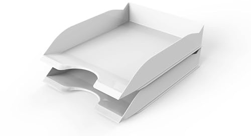Durable Vaschette porta corrispondenza BASIC A4, bianco, impilabili, 6 pezzi, 1701674010