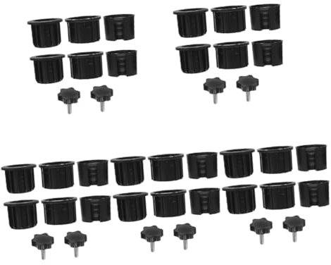 YARNOW 5 Sätze Zubehör für Terrassenschirme im Freien sonnenschirmschutz Parasol Base Sonnenschirmhalter Sperre Regenschirm Keil schirmständer Teile Schirmbezug und Schrauben Metall Black