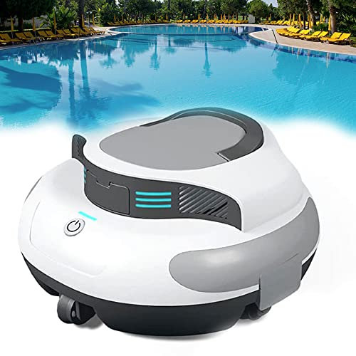 WOTZOV Aspirapolvere per Piscina Senza Fili, pulitore Automatico per Piscina robotizzato, Durata 100 Minuti, Potente aspirazione con Doppi Motori, Batteria Ricaricabile da 5000
