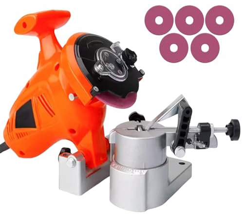 Electric Chainsaw Sharpener - Efficient Chain Grinder Tool with Grinding Wheels for All Chainsaw Types - Ideal for Quick and Easy Chain Maintenance
