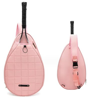 Single Adult Tennis Bag for Women & Kids Tennis Racket Bags Lightweight Waterrepellent Badminton Rucksack Racket Bag with Adjustable Shoulder Strap for Men Junior, 7 Colors Sports Backpack