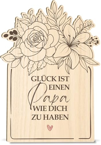 Papa Geschenk Geburtstag Holzkarte - Papa Geburtstagskarte - Vatertagsgeschenk für Papa, Bester Papa Geschenke, Erster Vatertag Geschenk, Geburtstagsgeschenk für Papa, Vater Geschenk, Papa Geschenke
