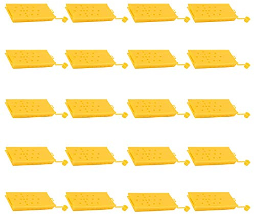 Reine Bee Cage Yellow Plastic Boîte de Transport apiculant Outil Essentiel pour Les apiculteurs durables Conception ventilée sans Toxique pour Le Stockage de Reine des Abeilles