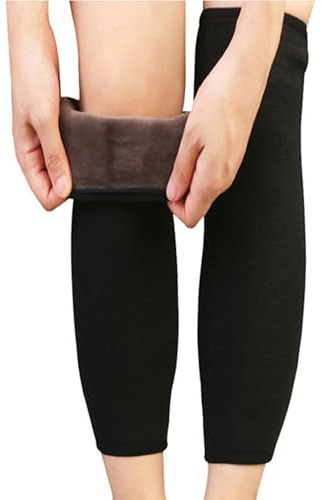 TogtherKings Knieschoner, Winter Warm Knieschoner, Warme Dicke Knieprotektor, Wolle,Elastisch, Kniewärmer für Damen Herren, Wird Verwendet, Um Warme Beine Zu Halten(Braun,55cm