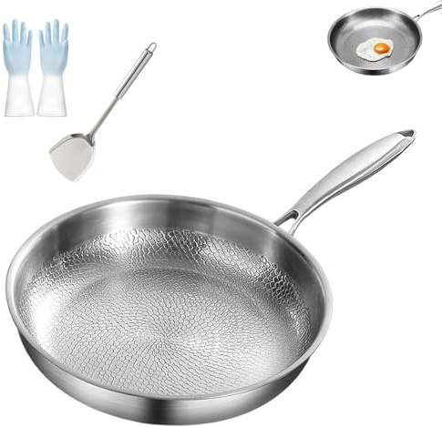 Genérico TitanioX – Sartén de Titanio Puro Antiadherente sin Recubrimientos ni Químicos (28 cm sin tapa)