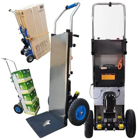 1200 W Elektrischer Treppensteiger, mit 400 kg Tragkraft, Kann Treppen Und Abstiege BewäLtigen, Arbeitssparend Und Praktisch, Abnehmbarer Akku,001